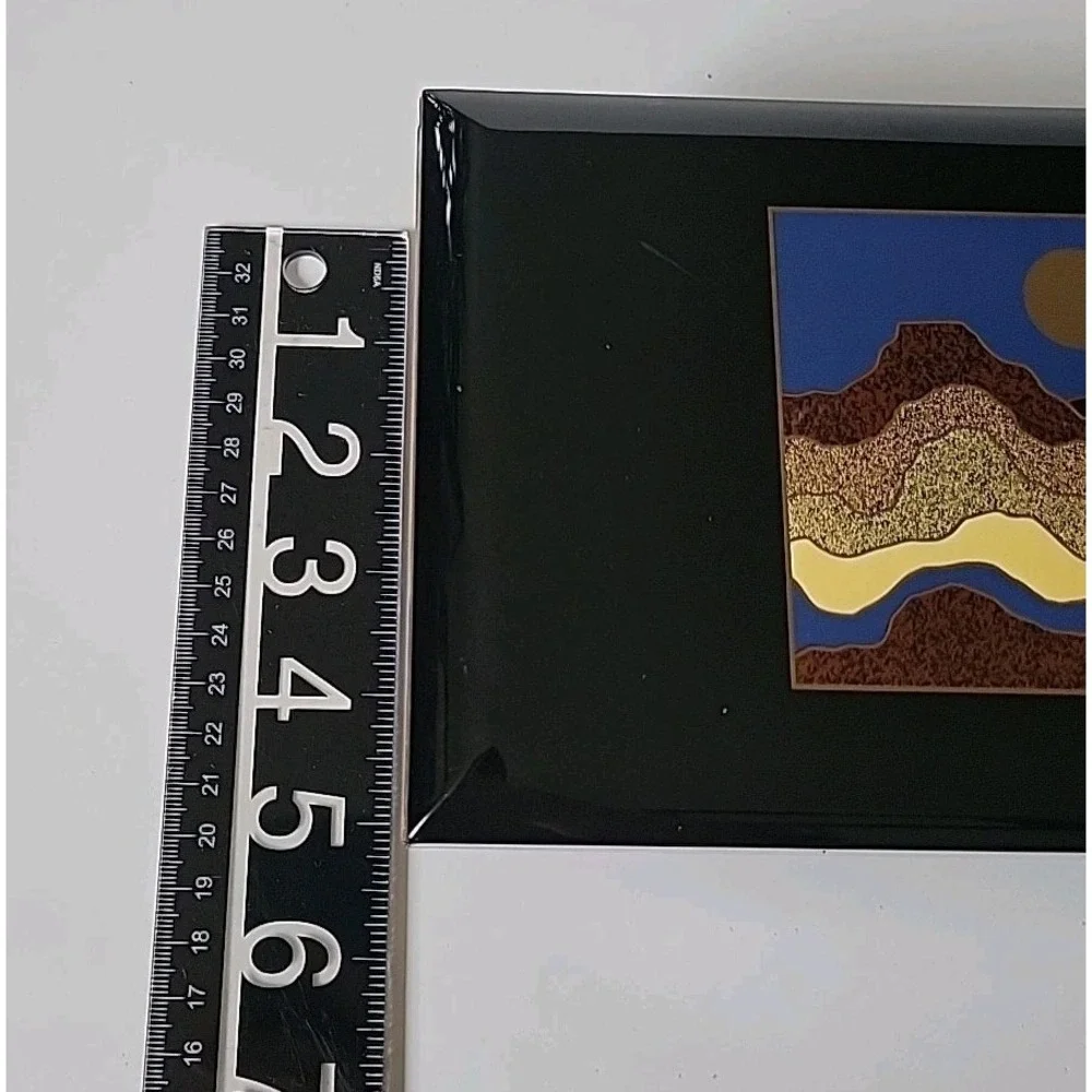 Otagirl‎ Vintage 80s Lacquard Rectangular Musical Jewelry Box Moonlight Sonata